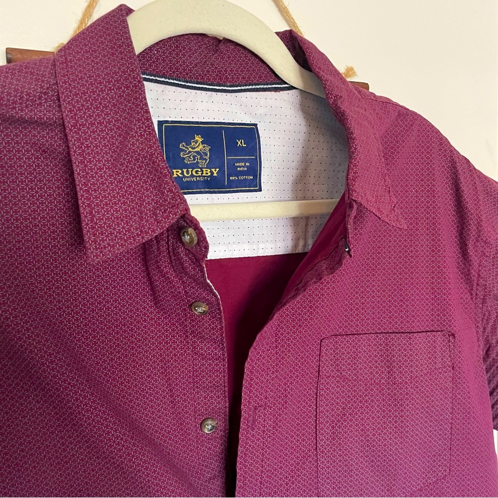 Mens button down short sleeve shirt